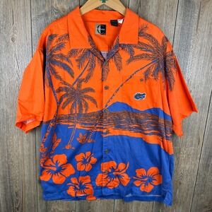 Florida Gators Tropical Hawaiian Aloha Camp Shirt Chiliwear Mens Large